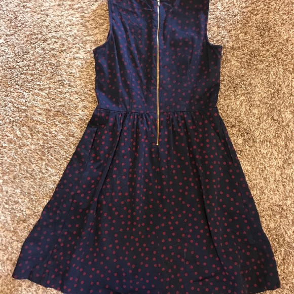 The Limited Navy/Purple Polka Dot Dress Size 4 - Picture 2 of 6
